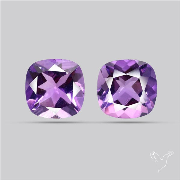 Faceted Amethyst Pair