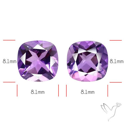 Faceted Amethyst Pair