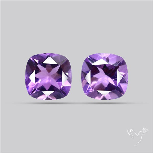 Faceted Amethyst Pair