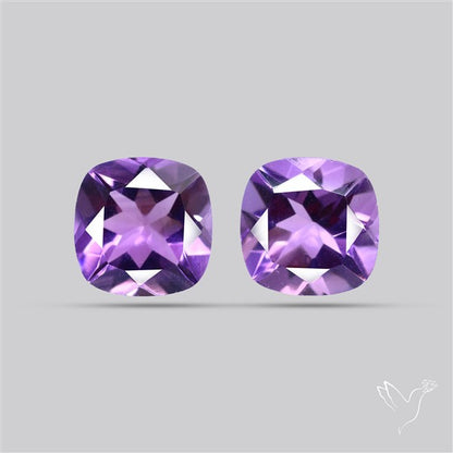 Faceted Amethyst Pair