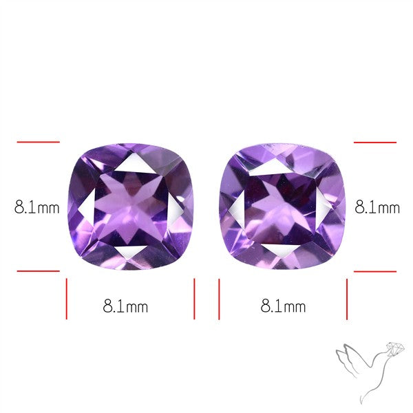 Faceted Amethyst Pair