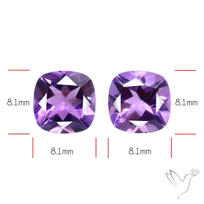 Faceted Amethyst Pair