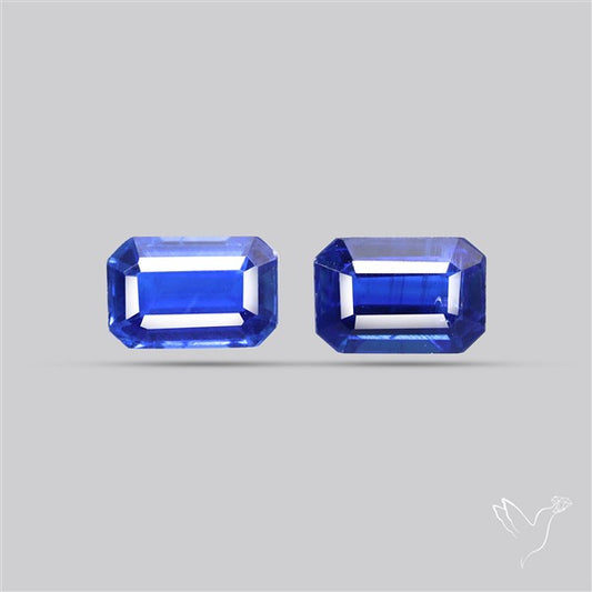 AAA Faceted Blue Kyanite Pair