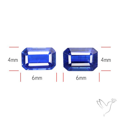 AAA Faceted Blue Kyanite Pair