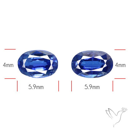 AAA Faceted Blue Kyanite Pair