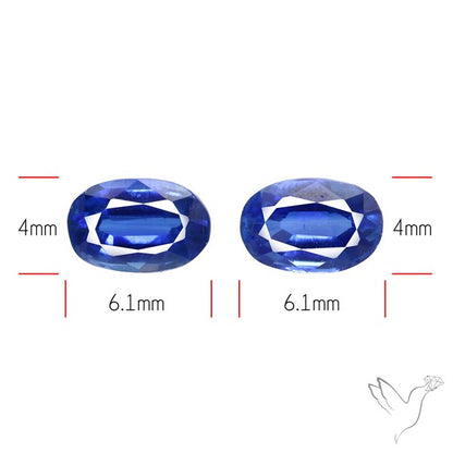 AAA Faceted Blue Kyanite Pair