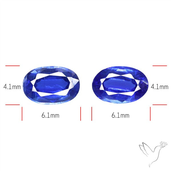 AAA Faceted Blue Kyanite Pair
