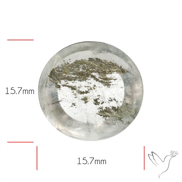 Rare Pyrite Included Quartz Cabochon