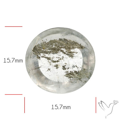 Rare Pyrite Included Quartz Cabochon