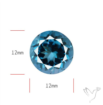London Blue Topaz Faceted Fine Gemstone