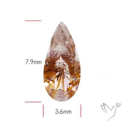 Faceted Cacoxenite Super Seven Amethyst Small