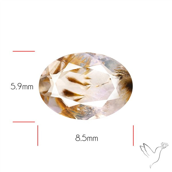Faceted Cacoxenite Super Seven Amethyst Small