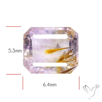 Faceted Cacoxenite Super Seven Amethyst Small