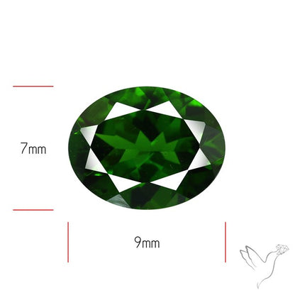 Chrome Diopise Faceted Fine Gemstone