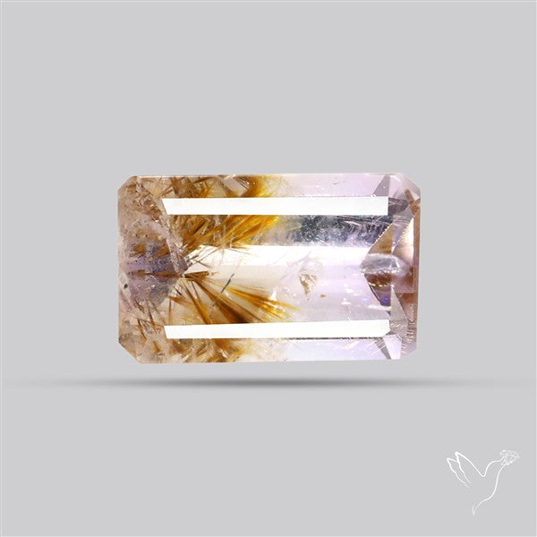 Faceted Cacoxenite Super Seven Amethyst Small
