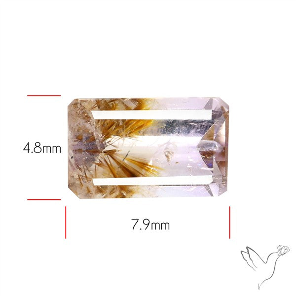 Faceted Cacoxenite Super Seven Amethyst Small
