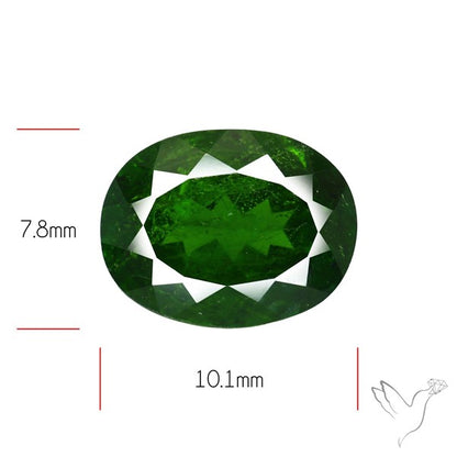 Chrome Diopise Faceted Fine Gemstone