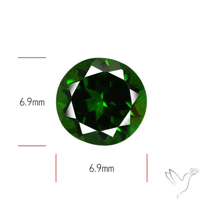 Chrome Diopise Faceted Fine Gemstone