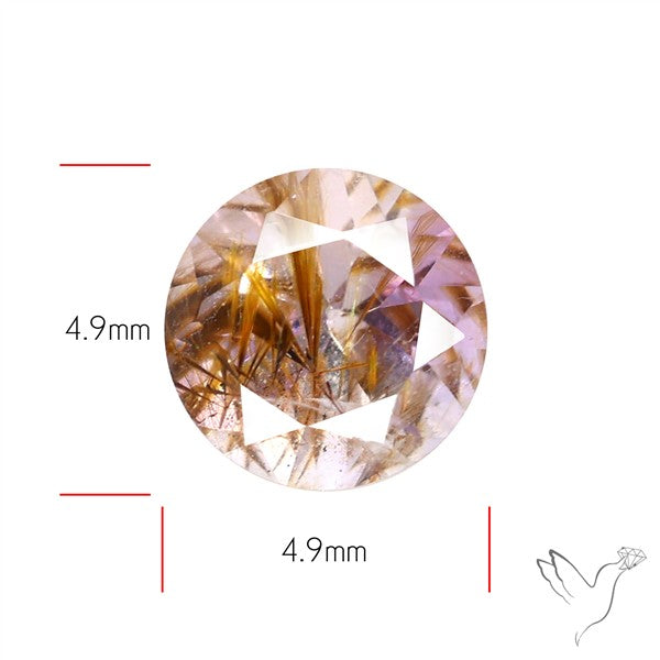 Faceted Cacoxenite Super Seven Amethyst Small