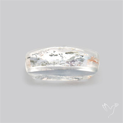 Rare Pyrite and Iron Included Quartz Cabochon