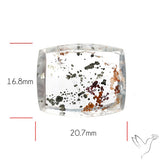 Rare Pyrite and Iron Included Quartz Cabochon