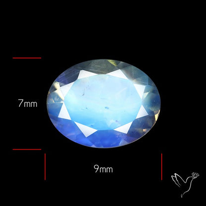 Indian Rainbow Moonstone Faceted Fine Gemstone High Grade