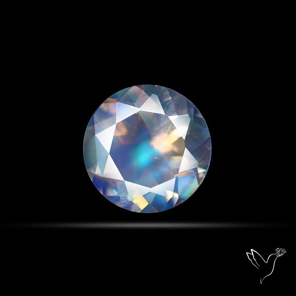 Indian Rainbow Moonstone Faceted Fine Gemstone High Grade
