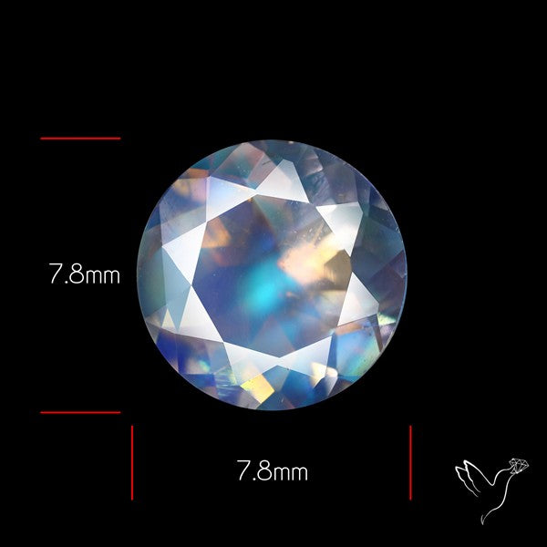Indian Rainbow Moonstone Faceted Fine Gemstone High Grade