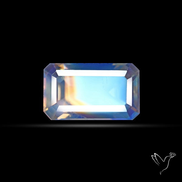 Indian Rainbow Moonstone Faceted Fine Gemstone High Grade