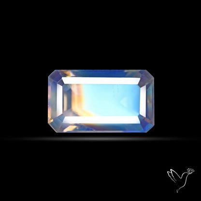 Indian Rainbow Moonstone Faceted Fine Gemstone High Grade