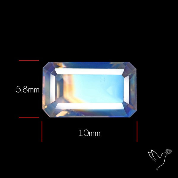 Indian Rainbow Moonstone Faceted Fine Gemstone High Grade