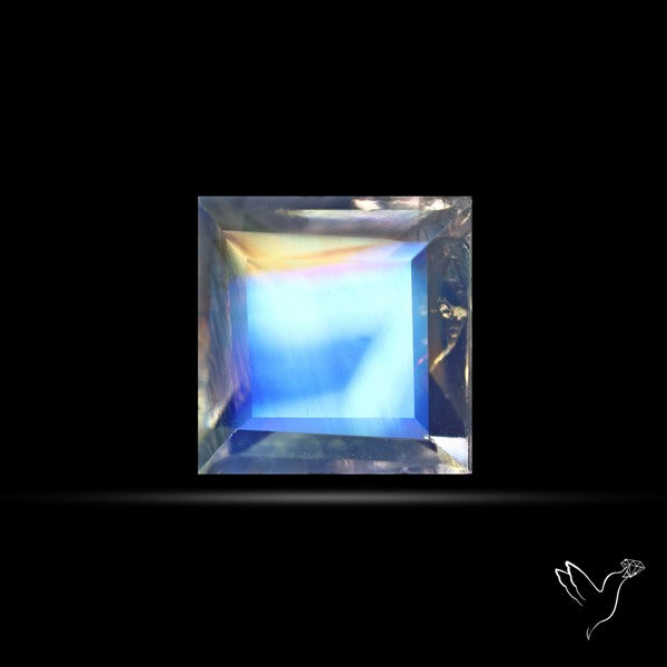Indian Rainbow Moonstone Faceted Fine Gemstone High Grade