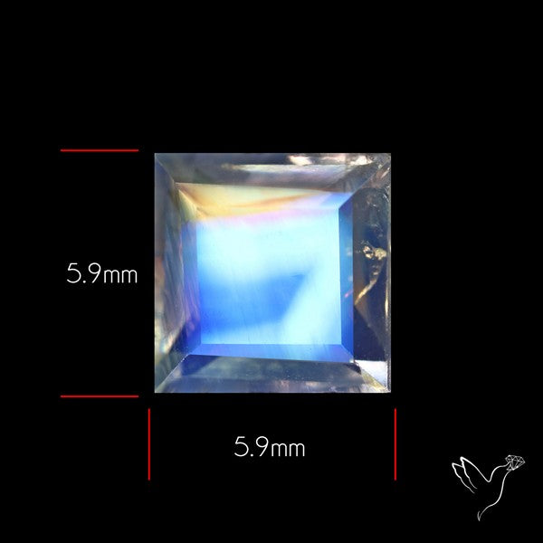 Indian Rainbow Moonstone Faceted Fine Gemstone High Grade