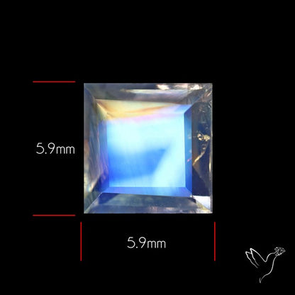Indian Rainbow Moonstone Faceted Fine Gemstone High Grade