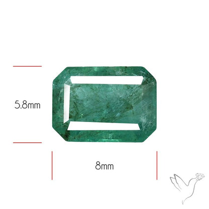 Zambian Emerald Faceted Fine Gemstone