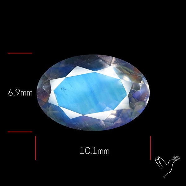Clean Madagascar Rainbow Moonstone Faceted Fine Gemstone High Grade
