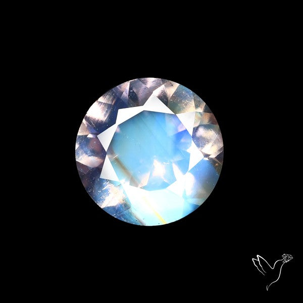 Indian Rainbow Moonstone Faceted Fine Gemstone High Grade