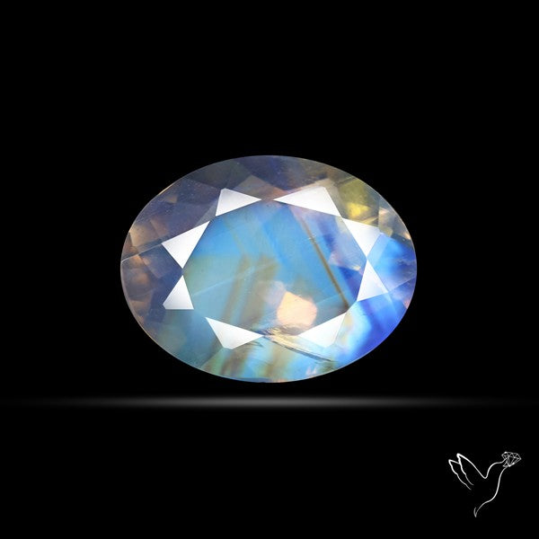 Indian Rainbow Moonstone Faceted Fine Gemstone High Grade