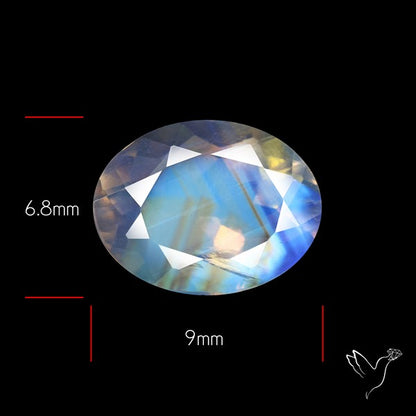 Indian Rainbow Moonstone Faceted Fine Gemstone High Grade