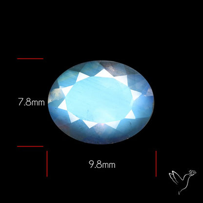 Indian Rainbow Moonstone Faceted Fine Gemstone High Grade