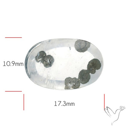Rare Pyrite Included Quartz Cabochon