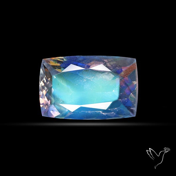 Clean Madagascar Rainbow Moonstone Faceted Fine Gemstone High Grade