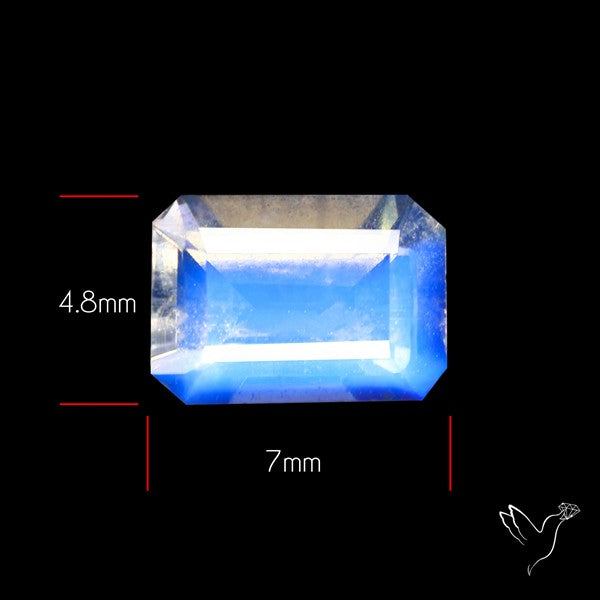 Indian Rainbow Moonstone Faceted Fine Gemstone High Grade