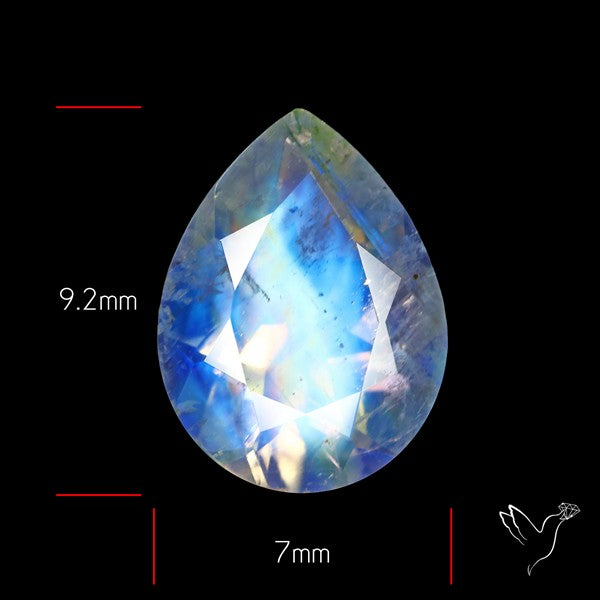 Indian Rainbow Moonstone Faceted Fine Gemstone High Grade