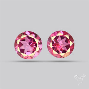 Faceted Pink Topaz Pair