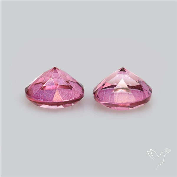 Faceted Pink Topaz Pair