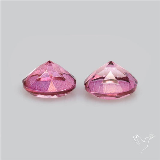 Faceted Pink Topaz Pair