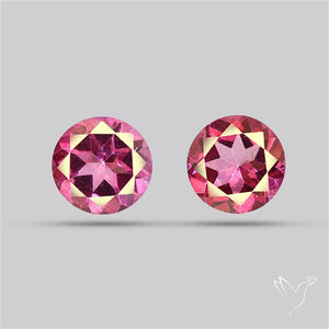 Faceted Pink Topaz Pair