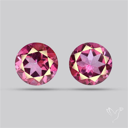 Faceted Pink Topaz Pair