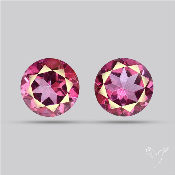 Faceted Pink Topaz Pair